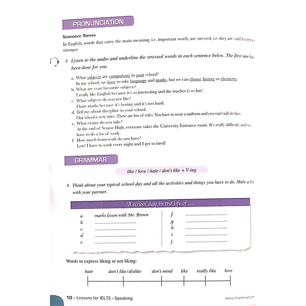 Sách Lessons For IELTS - Speaking