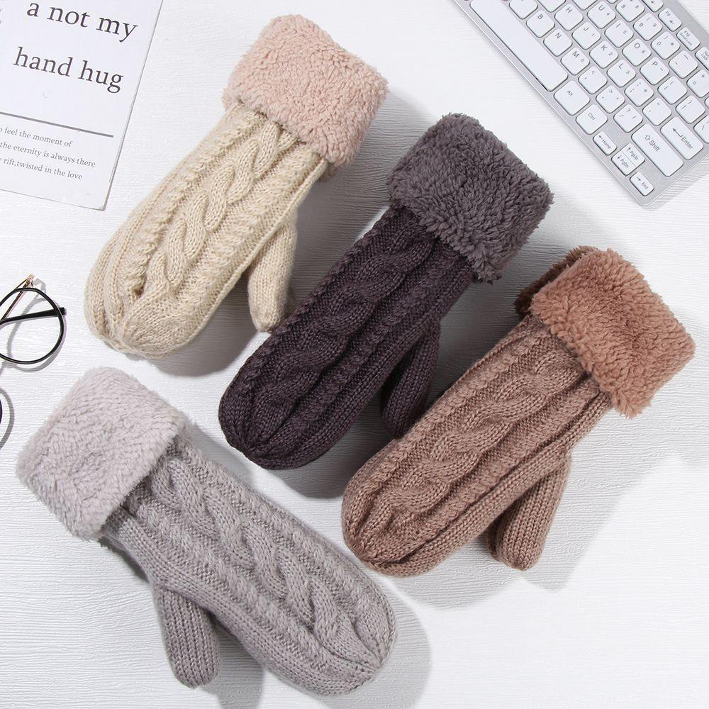Găng Tay Lông Nhung Dày Dặn Ấm Áp Dễ Thương Xinh Xắn