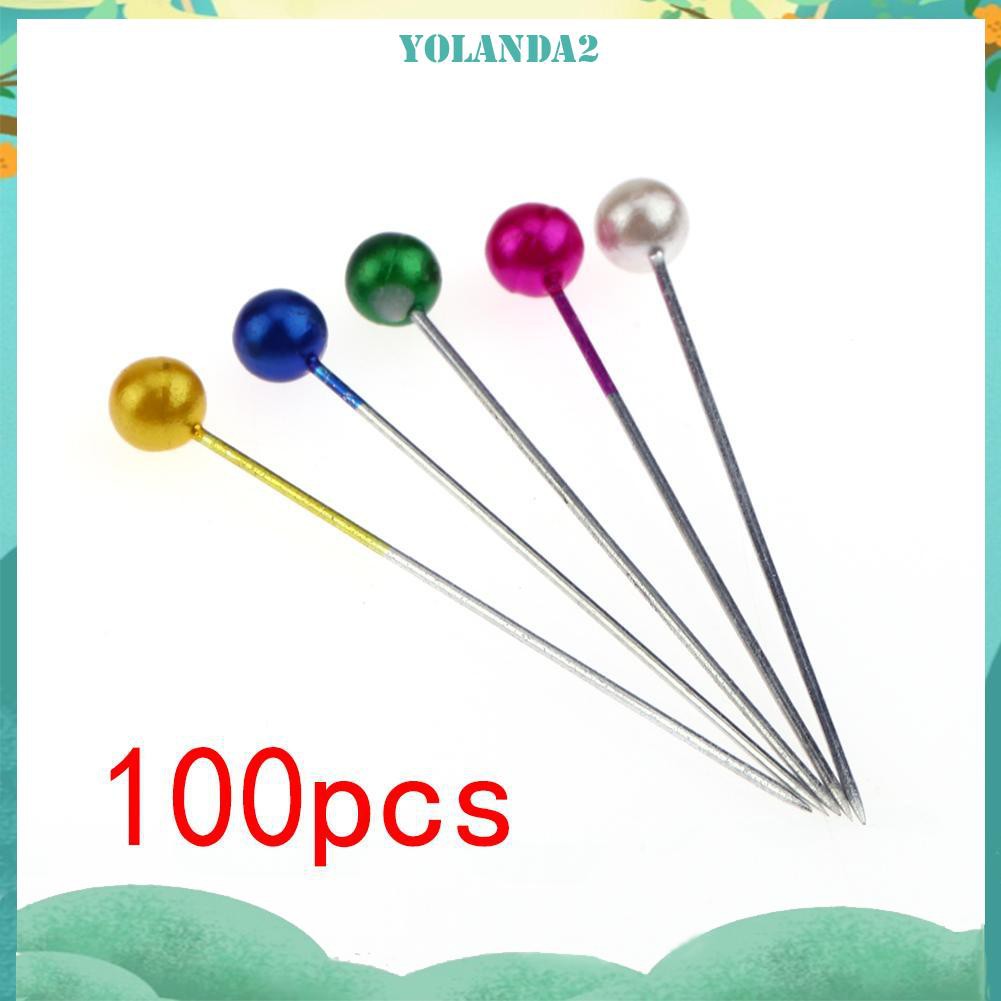 Set 100 Kim Ghim Đầu Tròn 1.57inch Bằng Thép Không Gỉ Chuyên Dụng Cho Thợ May