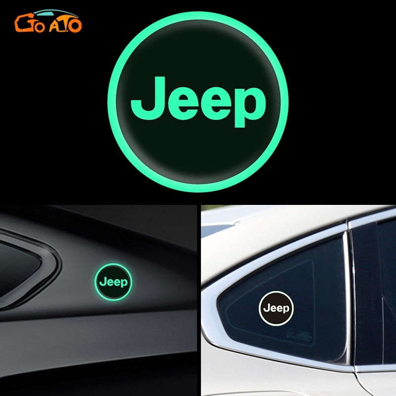 GTIOATO Ánh Sáng Ban Đêm Decal DáN Xe MiếNg DáN ChốNg NưỚC Ô Tô Bánh Xe Nắp Bình Xăng Nắp Máy Bát Cửa Cảnh Báo Nhãn Dán Xe Hơi Trang Trí Ô Tô Cho Jeep Wrangler Gladiator Cherokee Compass