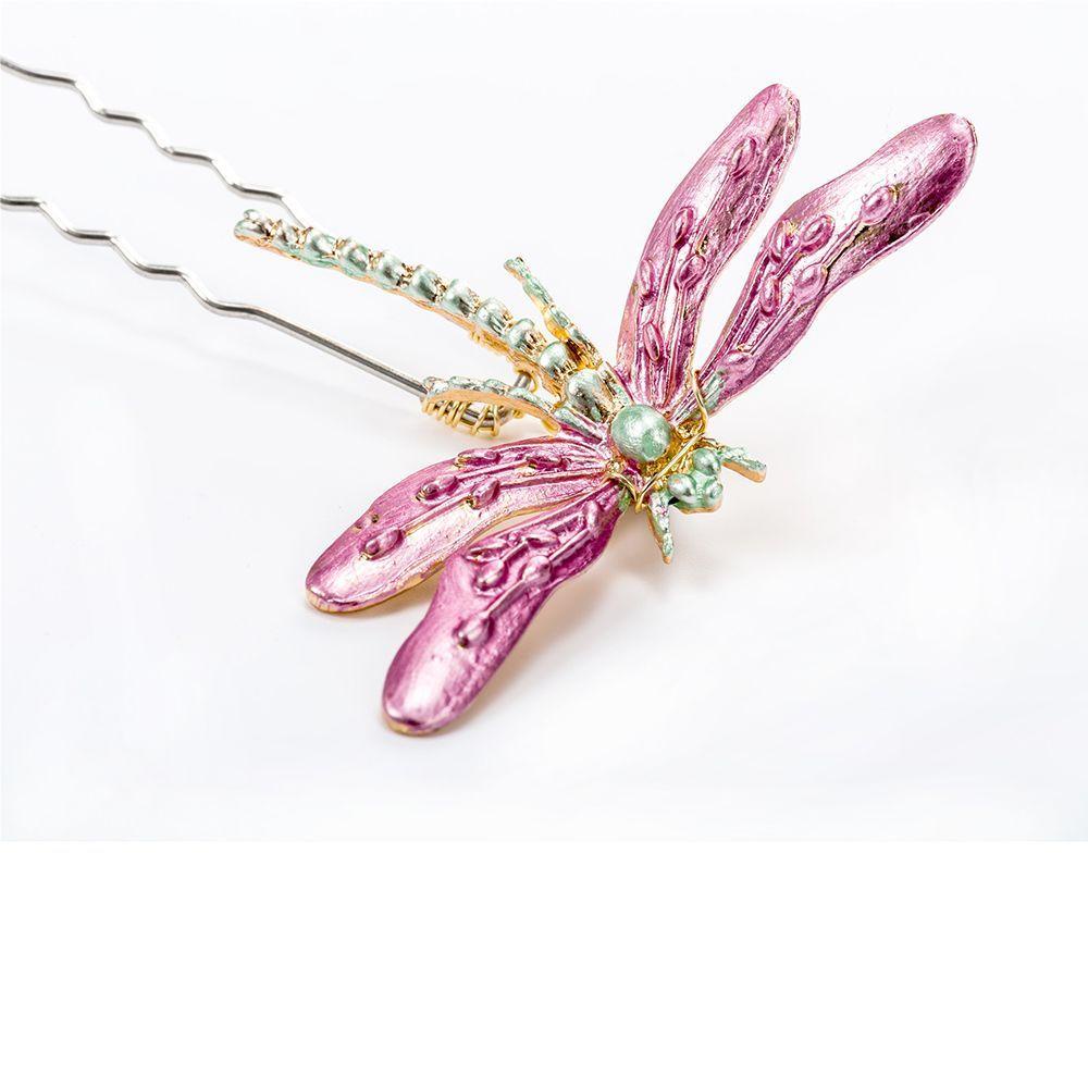 Trâm Cài Tóc Hình Chuồn Chuồn Tráng Men Thanh Lịch Cho Cô Dâu