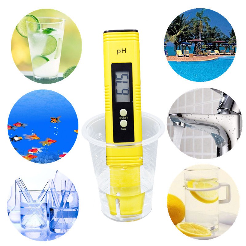 Bút đo độ pH, máy đo pH, dụng cụ đo pH của nước (PH-02, Có đèn led)