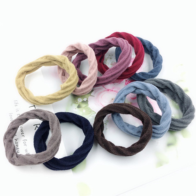 Dây Buộc Tóc MALANO Chun Buộc Tóc Nỉ Co Giãn Nhiều Màu Phong Cách Đơn Giản FAH-001244 (Giao Màu Ngẫu Nhiên)