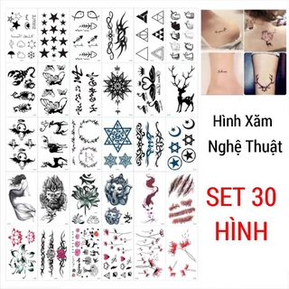 Hình xăm nghệ thuật chống nước siêu đẹp (set 30) mã D