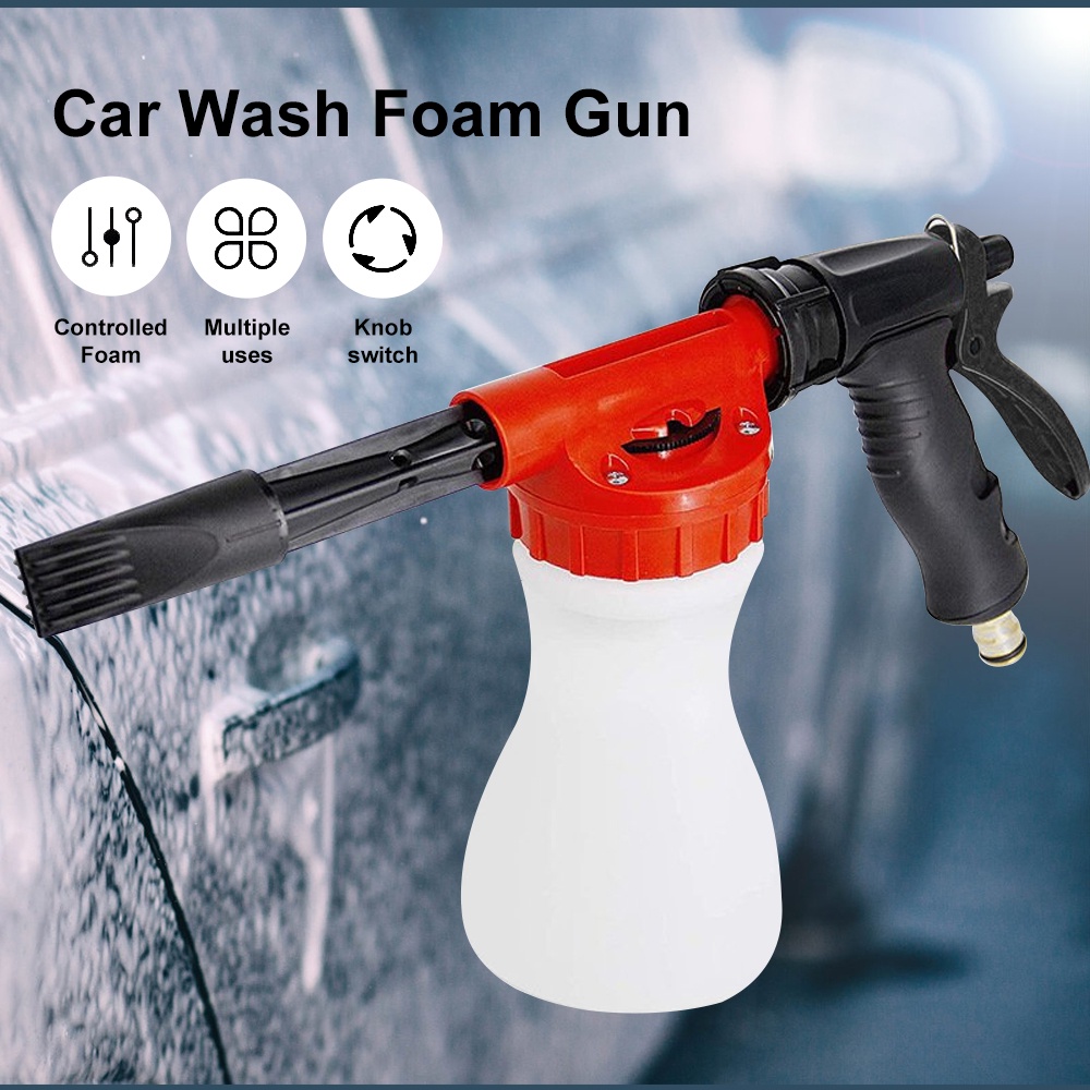 Súng Xịt Bọt Tuyết Rửa Xe Áp Suất Cao Bằng Sợi Nhỏ + Găng Tay Rửa Xe Hơi Áp Suất Cao