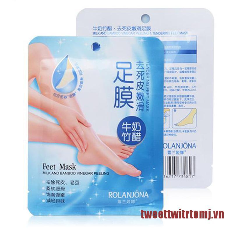 TOMJ 1 Pair Exfoliating Foot Masks Peeling Mask Remove Feet Dead Skin Calluses