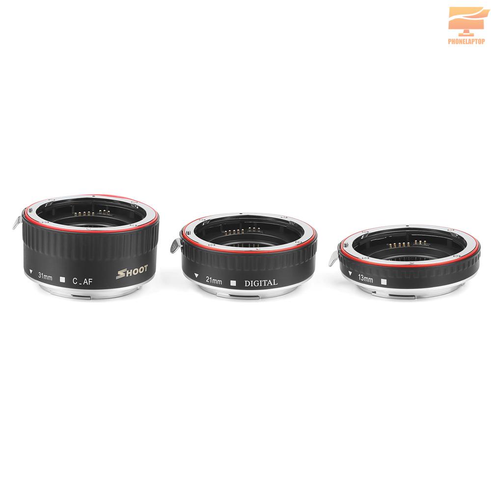 Lapt SHOOT XT-364 Auto Focus AF Macro Extension Tube Adapter Ring Set 13mm 21m 31mm Replacement for Canon EF/EF-S Lens Replacement for Canon EOS   550D/600D/650D/700D/750D/760D/800D/200D/1300D/77D/60D/70D/80D/7D/7D II/5D II/5D III/5D IV/6D/6D II DSLR Came