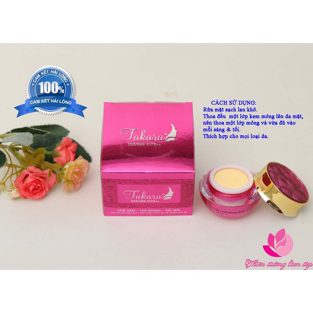 Kem Nám, Tàn nhang, Đồi mồi 6 in 1 TAKARA - 15g Sạch nám sau 1 tuần