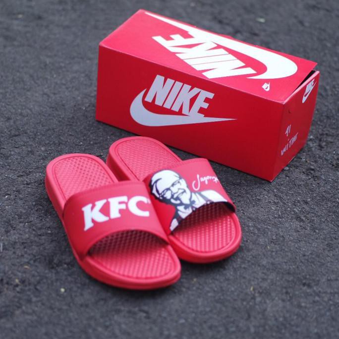 Giày Sandal Nike Bennasi X Kfc Đế Bằng Màu Đỏ 38 Thời Trang Cho Nữ