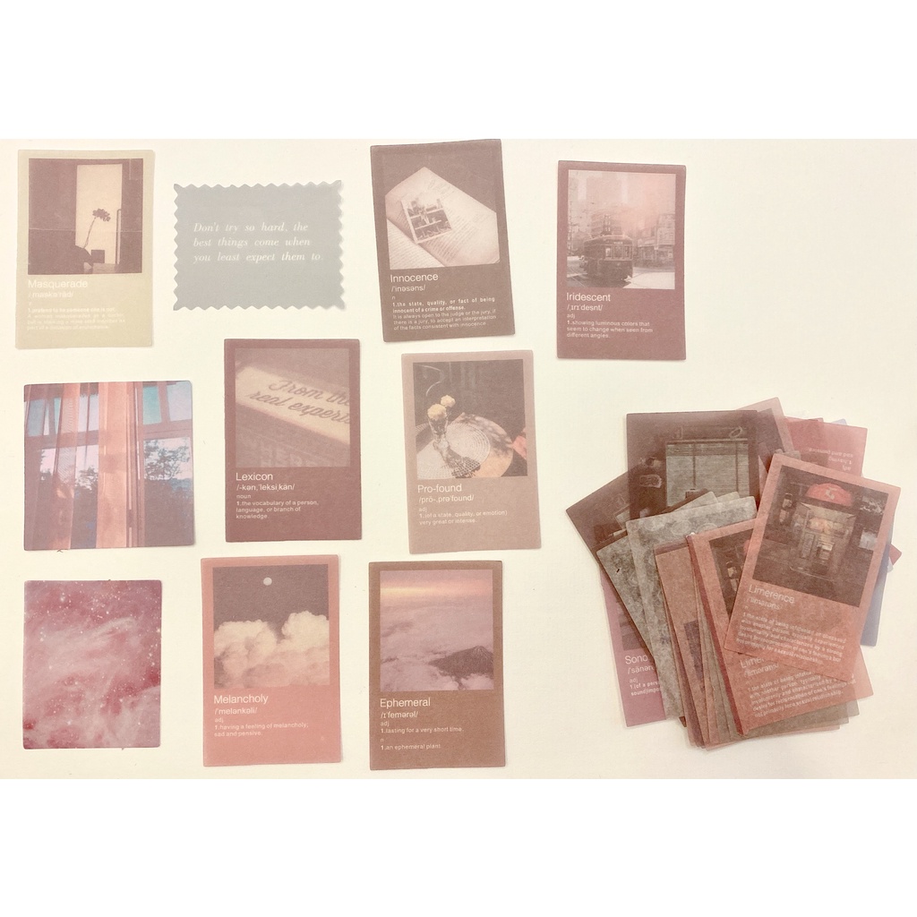 ⚡ Nhãn dán trang trí Pastel 01 - Set 05 Pcs Mẫu ngẫu nhiên theo phân loại