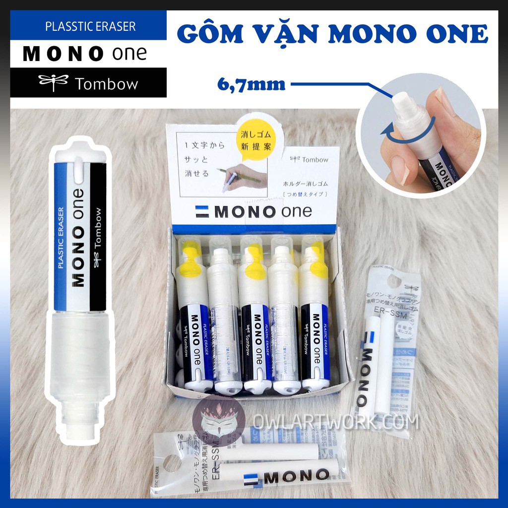 [CHÍNH HÃNG] Bút GÔM vặn Tombow Mono One