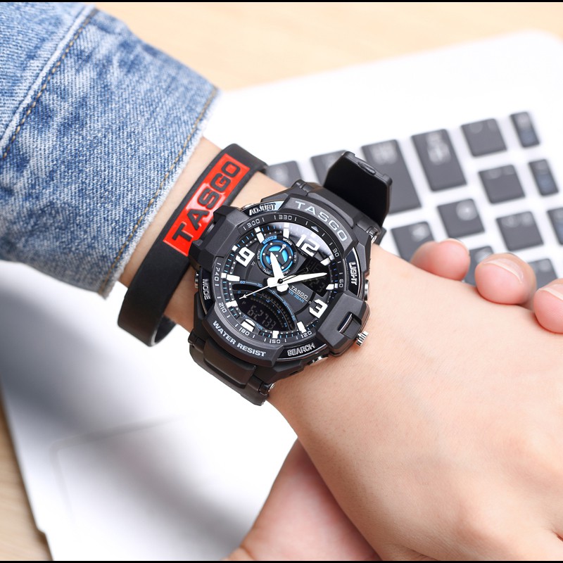 Đồng hồ nam thể thao TASGO mặt kính sapphire chống xước và thiết kế manh mẽ bảo hành 12 tháng T107 | BigBuy360 - bigbuy360.vn