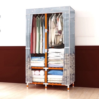 Tủ vải đựng quần áo khung gỗ
