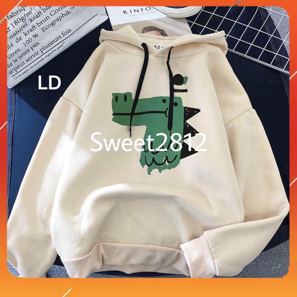 Áo nỉ mũ ❤FREESHIP️❤hoodie in hình Cá sấu xanh cực đẹp