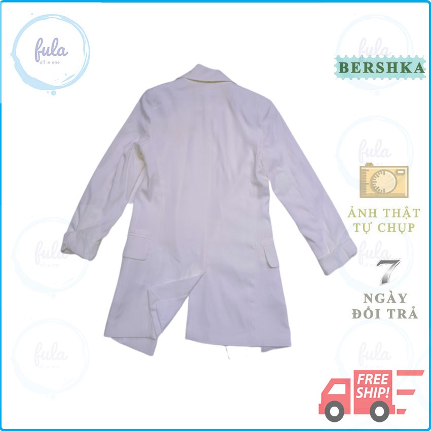 [CÓ VIDEO] Áo vest nữ Blazer , Áo blazer Bershka màu trắng kem xuất dư , xịn full tem mác chíp . Fula | BigBuy360 - bigbuy360.vn