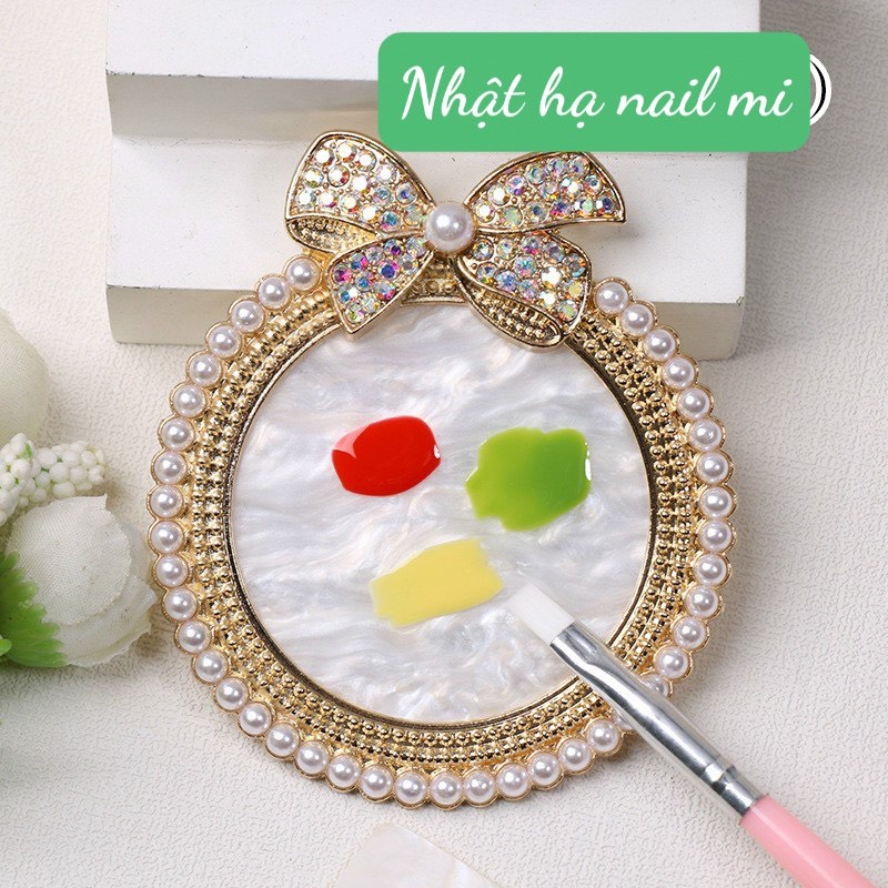 Bảng pha màu nail và đá mẫu chụp ảnh đẹp