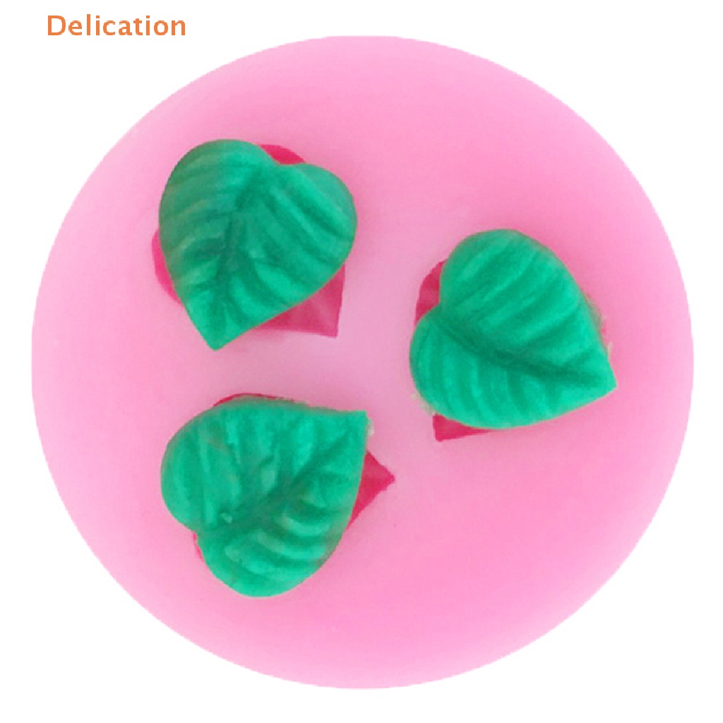 Khuôn Silicone Tạo Hình Làm Bánh Kẹo Hình Ba Chiếc Lá DIY