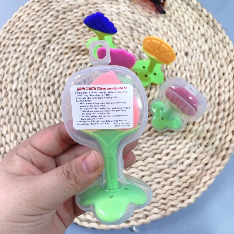 Gặm nướu silicon hình hoa quả dễ thương cho bé