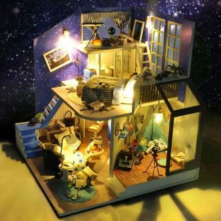 Mô hình nhà gỗ lắp ráp búp bê dollhouse DIY - TD15 Starry Sky