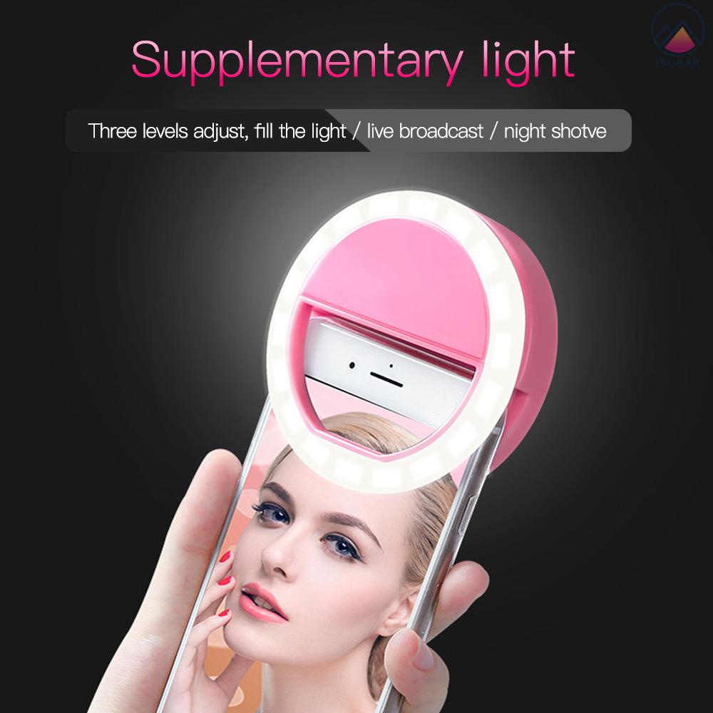Đèn Led Tròn Kẹp Điện Thoại Hỗ Trợ Chụp Ảnh Selfie | BigBuy360 - bigbuy360.vn