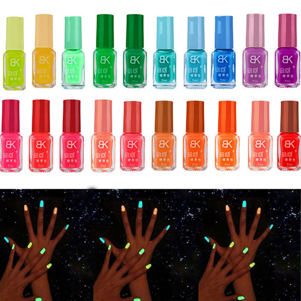 (Hàng Mới Về) Sơn Móng Tay 19 Màu Neon Dạ Quang Độc Đáo 7ml