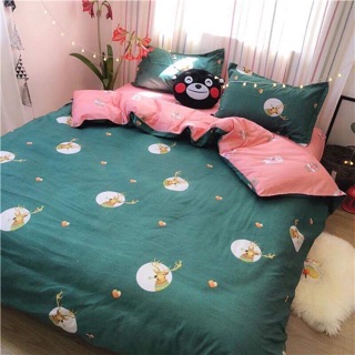 Bộ chăn ga cotton mịn( chỉ tặng ko bán)