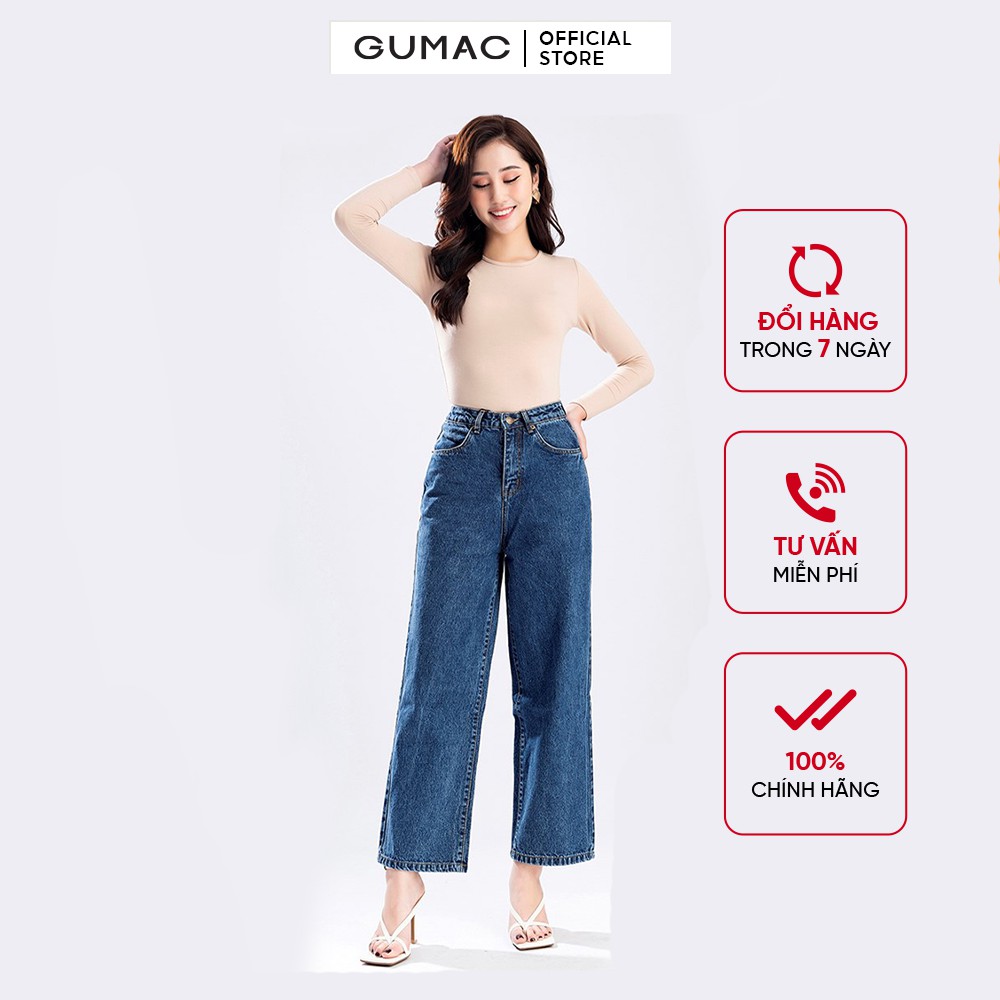 [Mã WABRGU22 giảm 10% đơn 250k] Quần jean có túi GUMAC QJNB1282