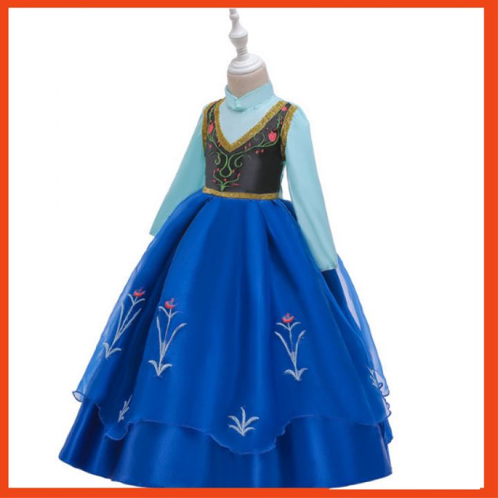 Váy đầm phong cách công chúa Anna có kèm áo choàng loại cao cấp