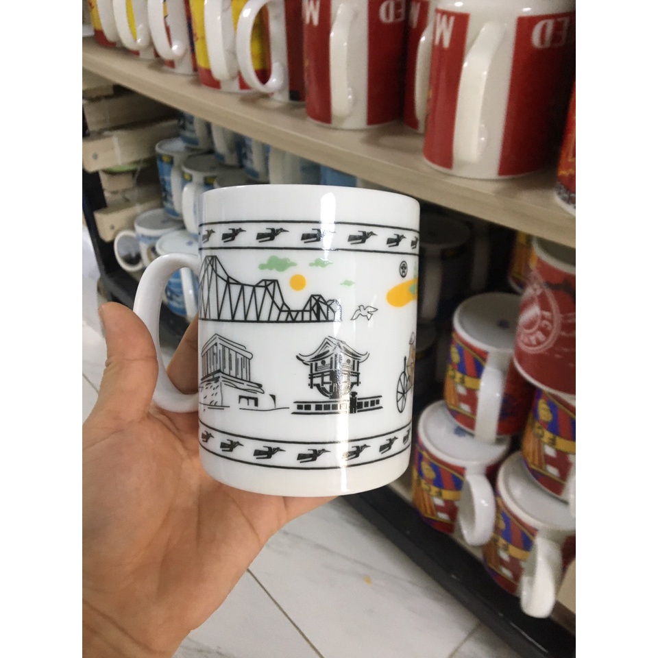 Gốm Sứ Bát Tràng Cốc Sứ- Ly Sứ Uống Nước, Trà Sữa Hoạ Tiết Siêu Đẹp.