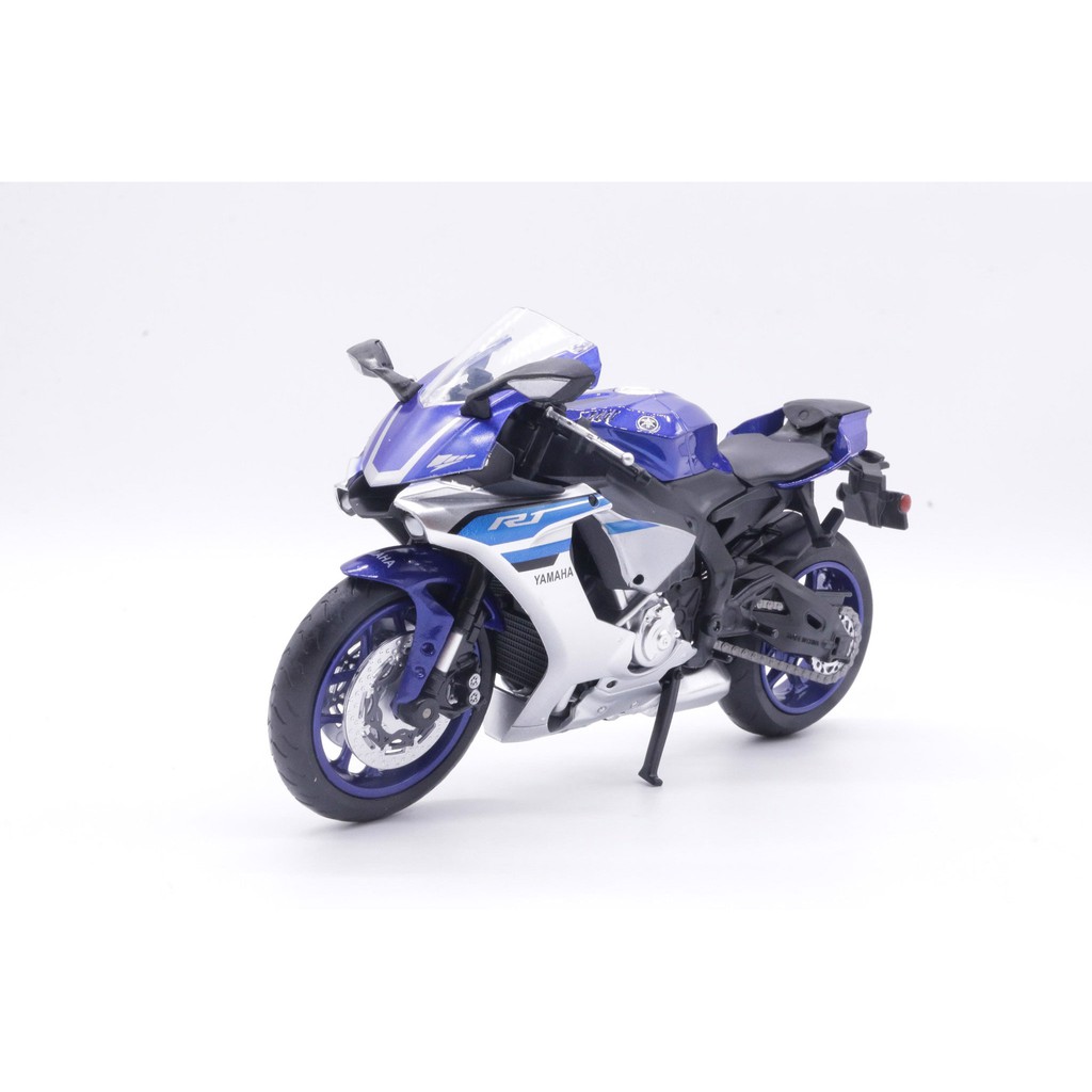 XE MÔ HÌNH MOTO Siêu xe YAMAHA YZF-R1 | MSZ tỷ lệ 1:12 màu Xanh