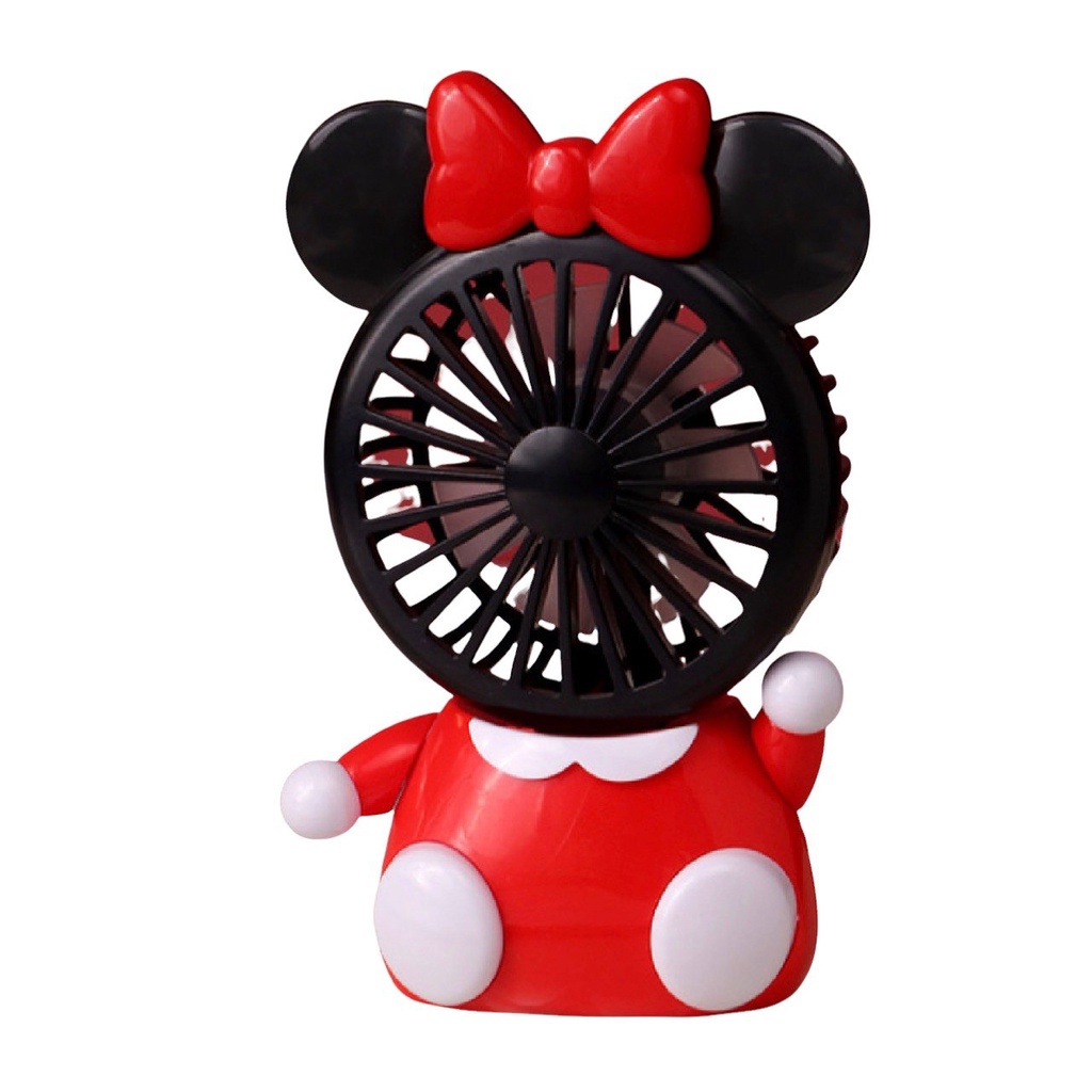 Quạt Mini Cầm Tay Hình Chuột Mickey Sạc Usb Siêu Đáng Yêu Cho Bé Thích Hợp Học Sinh - Sinh Viên - Nhân Viên Văn Phòng