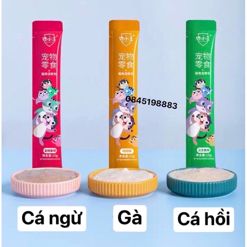 [Mã SRBACK101512 hoàn 20K xu đơn 0Đ] SÚP THƯỞNG PATE 3 CON MÈO 15G