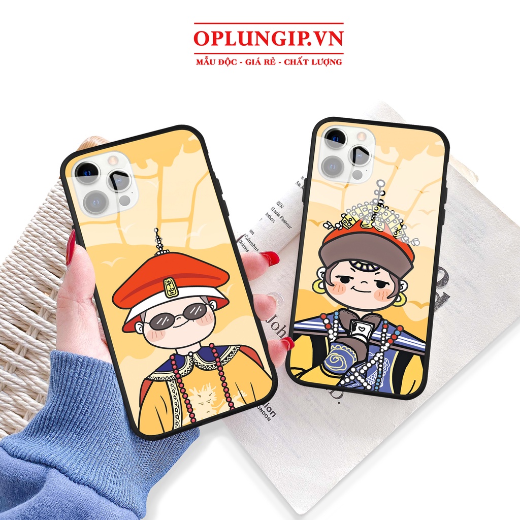 Ốp lưng iphone ốp kính vương hậu cho iphone 13 12 pro max mini 11 14 pro max plus x r xs max 7 8 plus 6 s plus se 2020