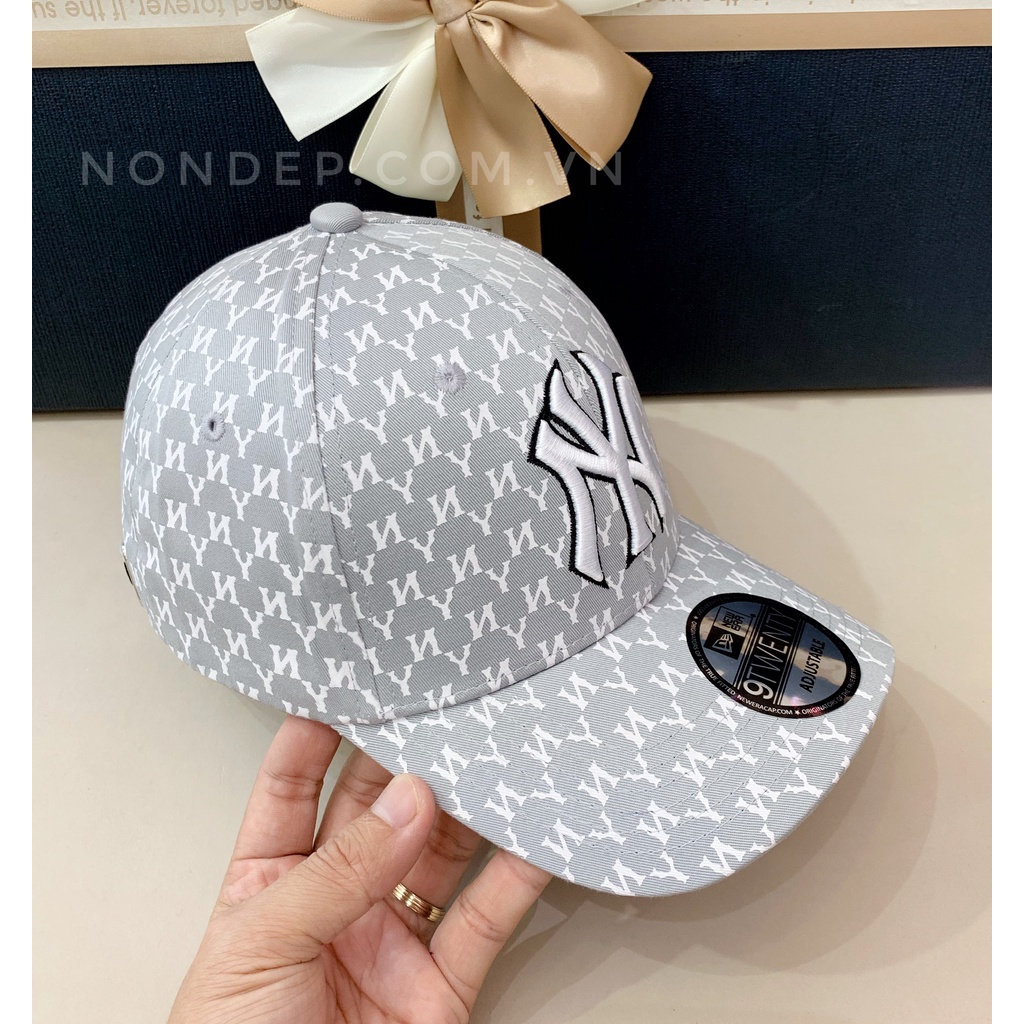 Nón kết Mũ lưỡi trai NY Xám - NÓN KẾT THỜI TRANG MLB, phong cách unisex fees zize nam nữ