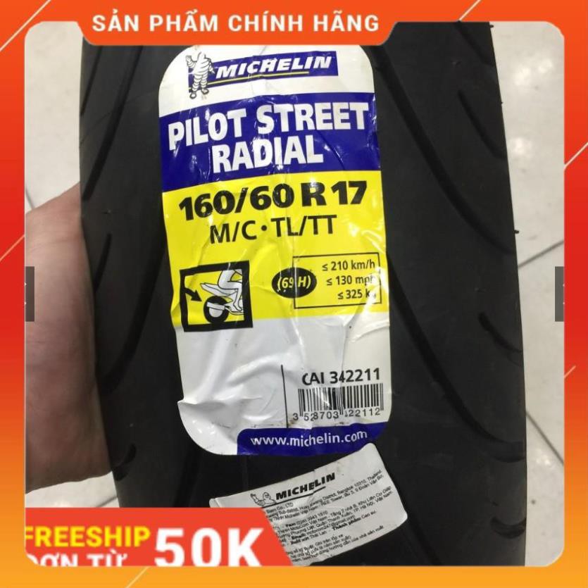 Lốp xe Michelin Pilot Street Radial cho xe PKL từ 200-1000cc vành 17 inch từ 110/70 đến 180/55 _ Lốp Trung Thành