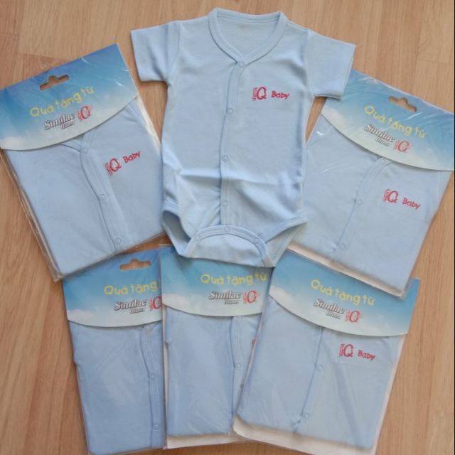 Combo 5 Áo sơ sinh body cotton mặc bỉm nút  chìm