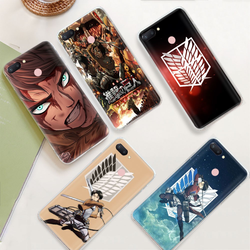 Ốp Lưng Trong Suốt In Hình Anime Attack On Titan Cho Xiaomi Redmi Note 7 6 7a 6a Pro