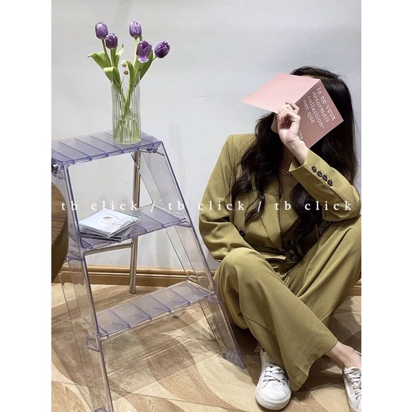 Thang gấp đa năng decor phòng khách, phòng ngủ, sân vườn phong cách Bắc Âu