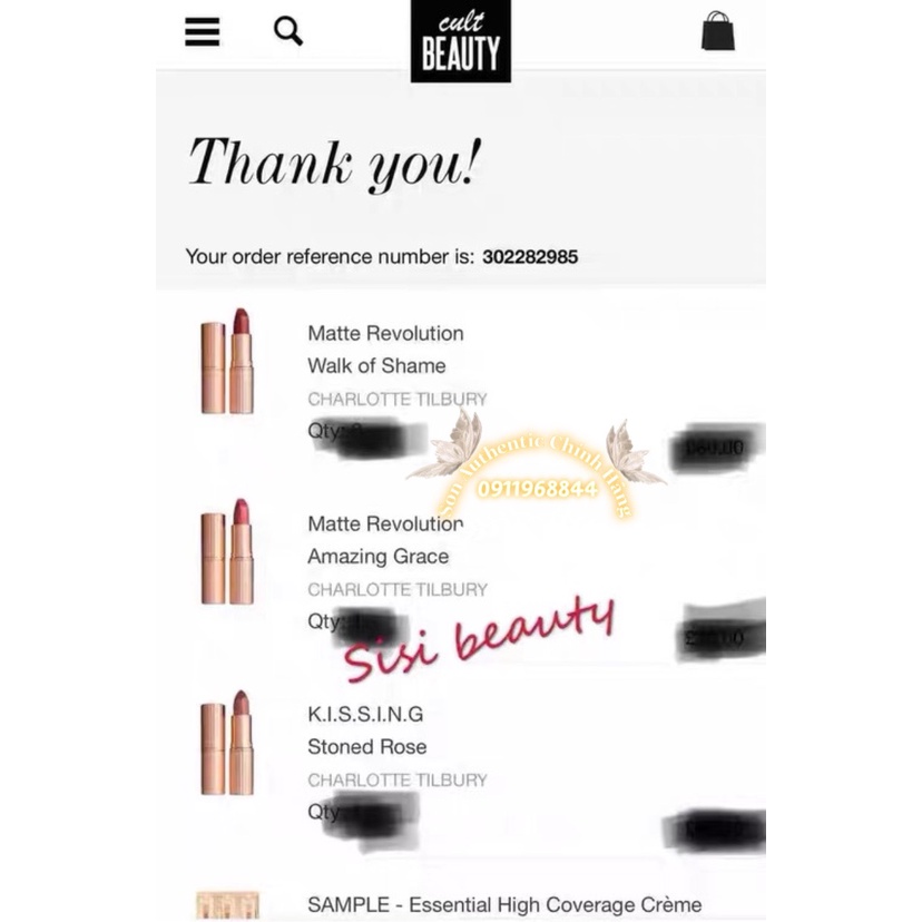 Son Charlotte Tilbury Fullsize đủ màu Hot