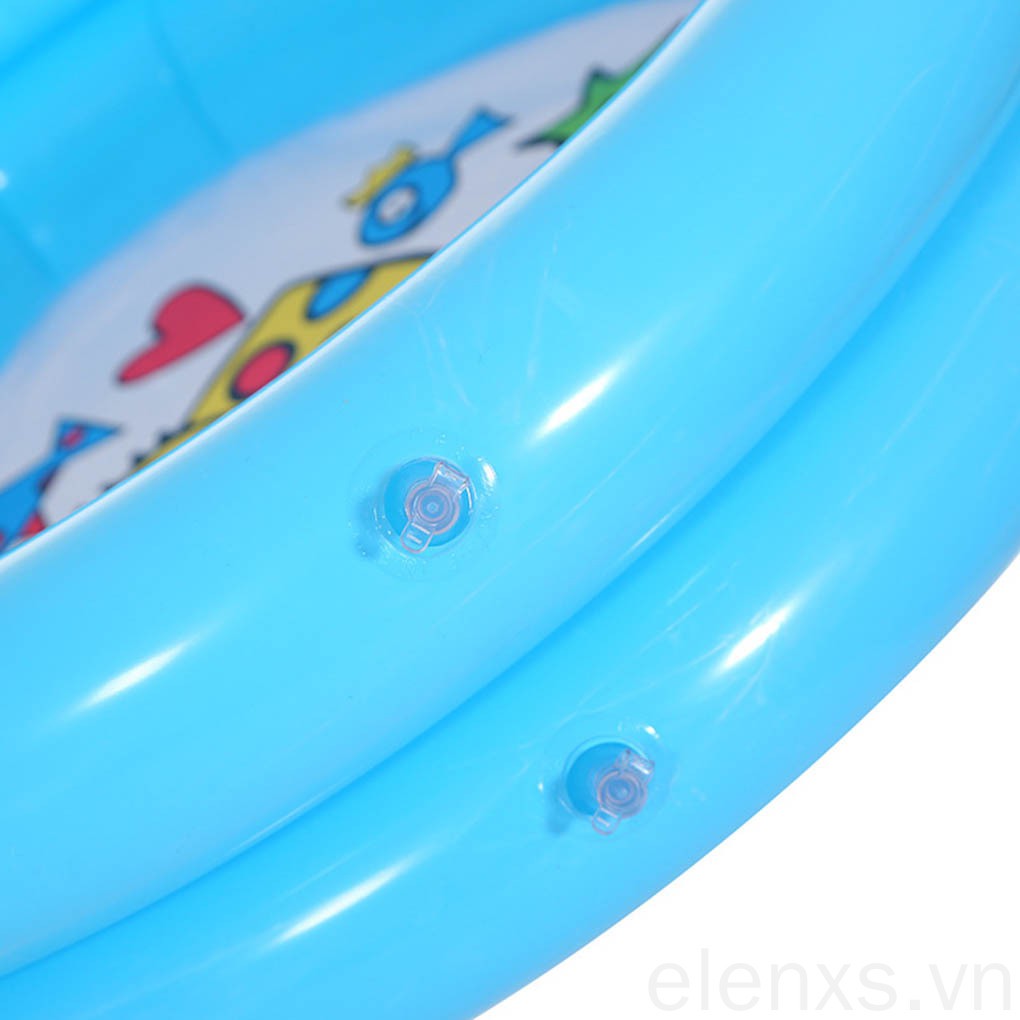 Phao PVC bơm hơi ELENXS hình tròn họa tiết hoạt hình chống rò rỉ cho bé