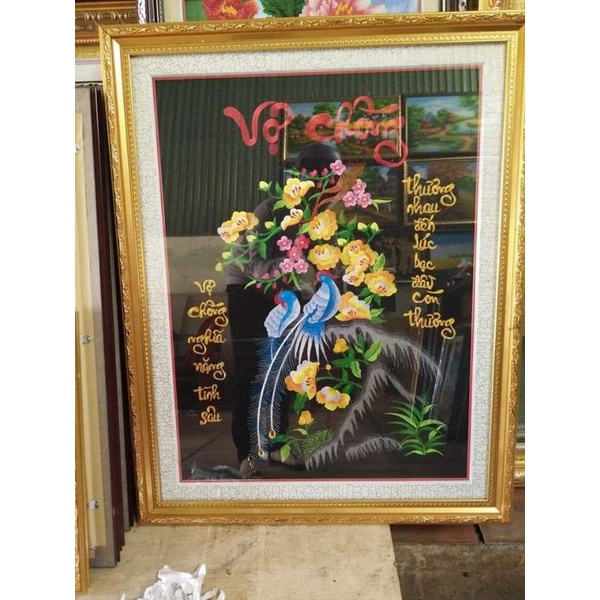Tranh thêu vi tính thành phẩm