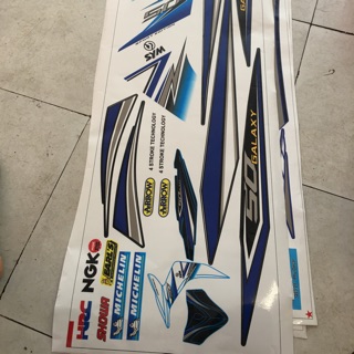 Tem rời Galaxy Phối Trắng Xanh