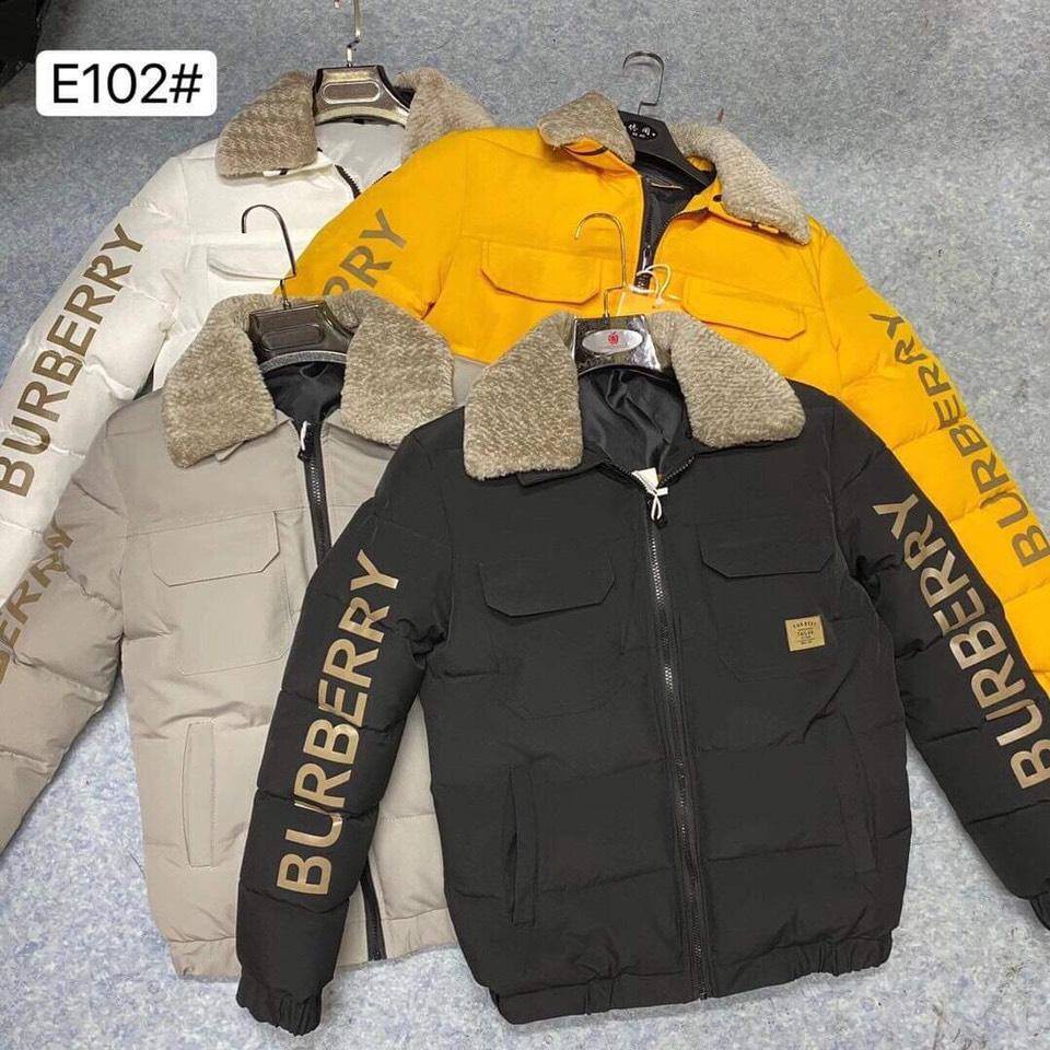 Áo phao burberry cổ lông