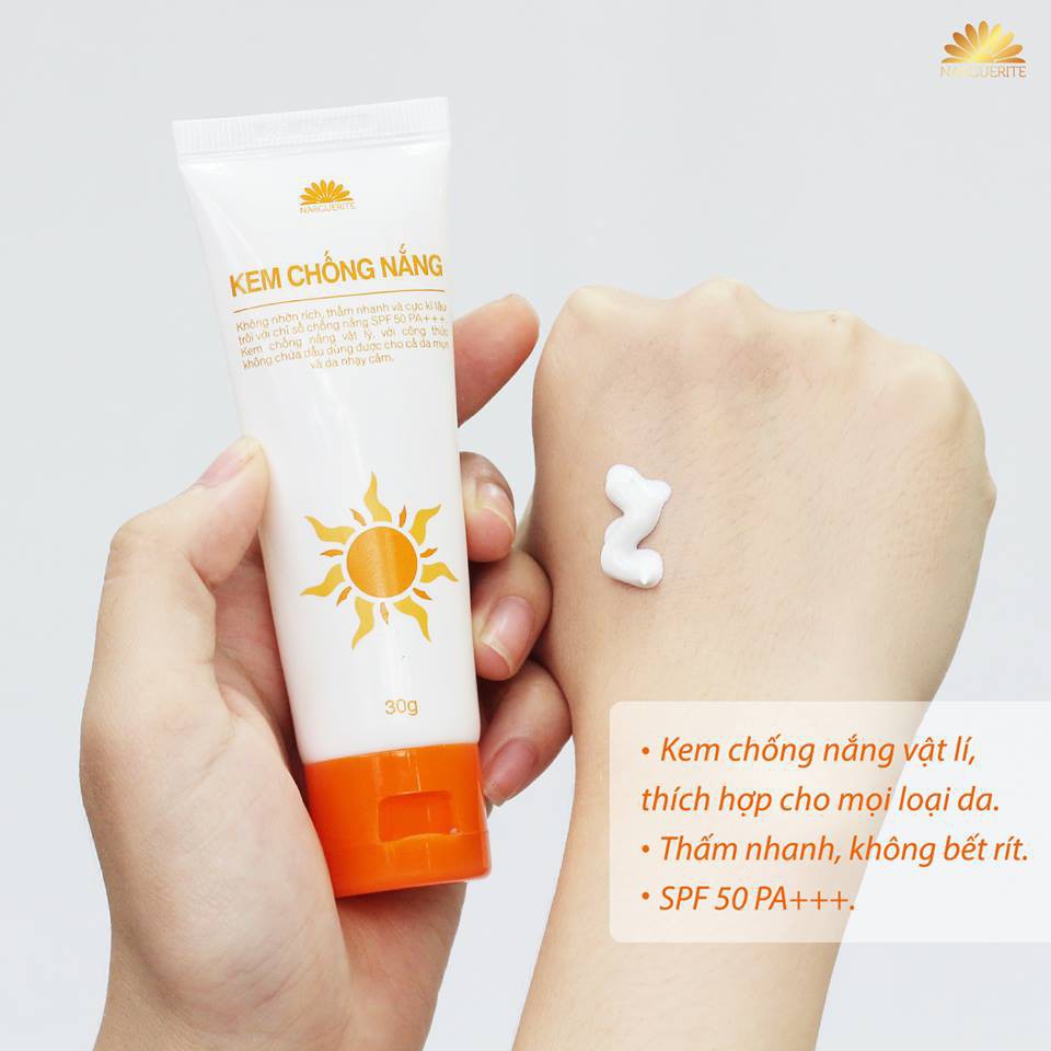 Kem chống nắng vật lý Narguerite SPF 50 PA++ 30g -Hàng nhập khẩu