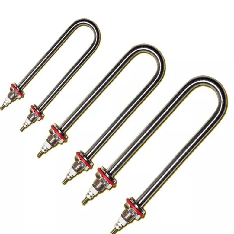 Điện trở đun nước Inox chữ U đơn công suât 500W, 700W 20cm ( Điện trở nồi phở,nồi hơi, nồi cháo)