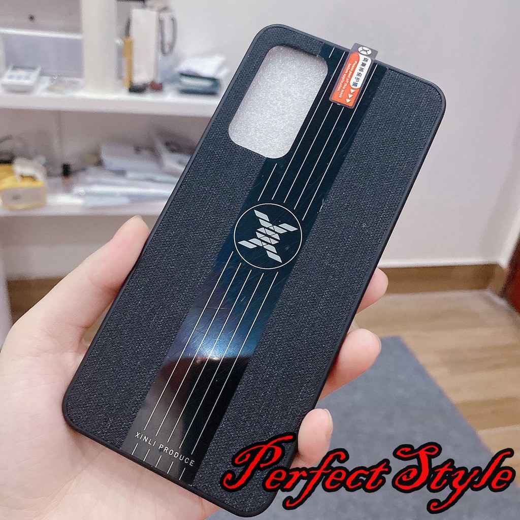 Ốp lưng Xiaomi mi 10t pro / k30s họa tiết vải jean kẻ sọc cao cấp