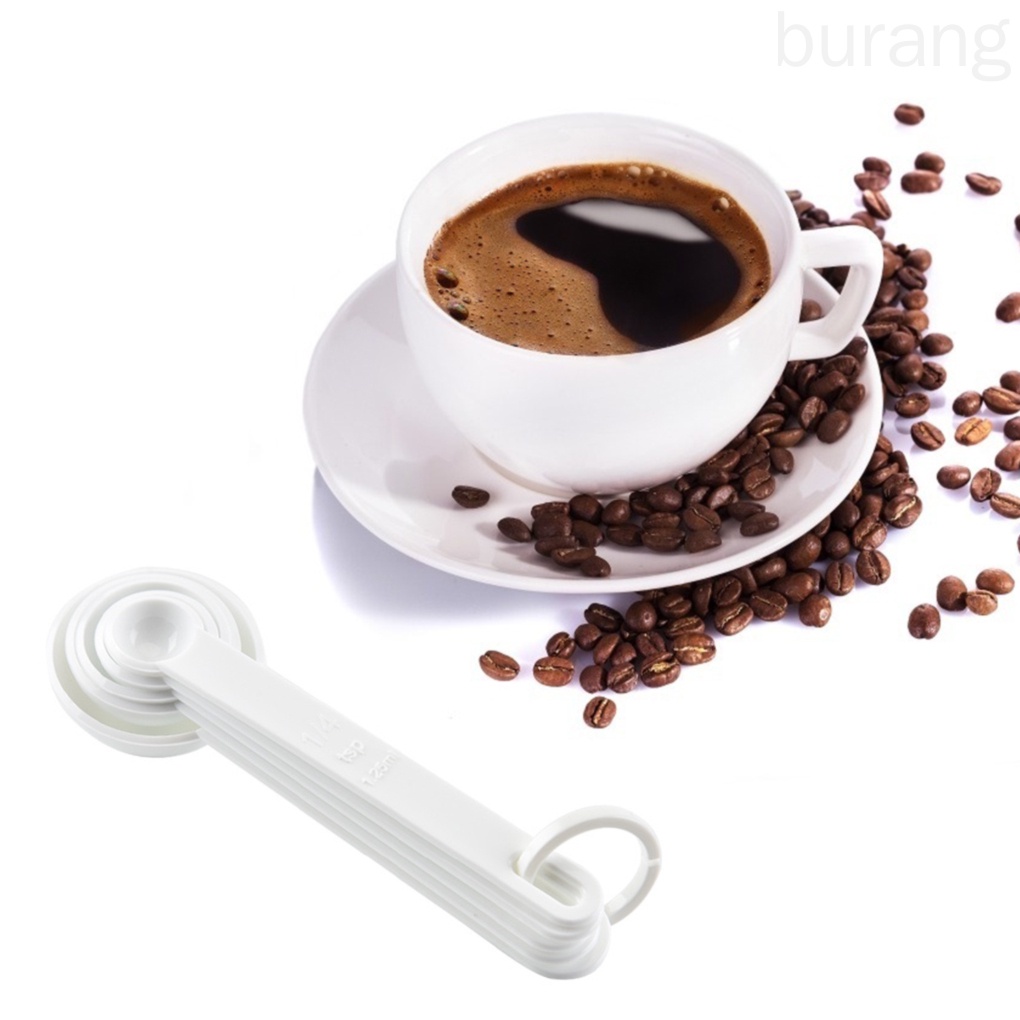 Set 5 Muỗng Đo Lường Gia Vị Bằng Nhựa Tiện Dụng Cho Nhà Bếp