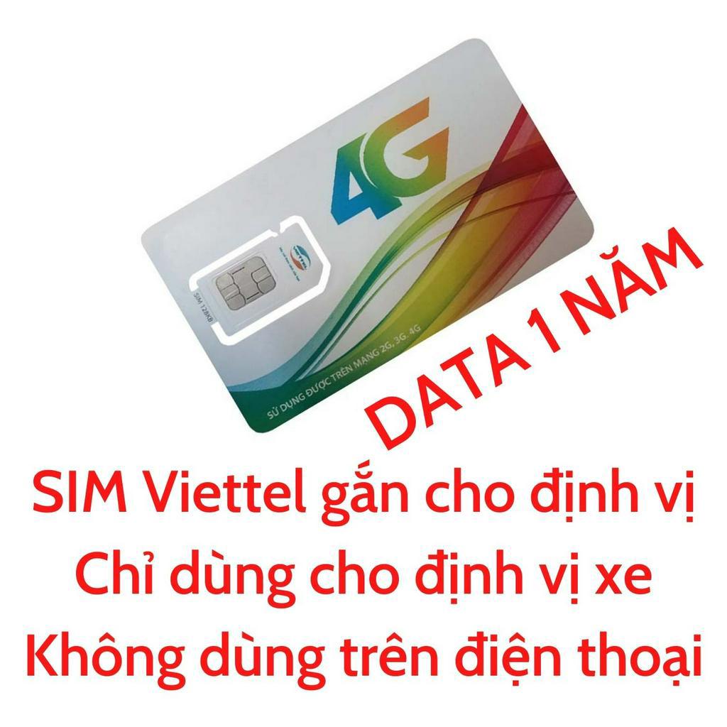 Sim 4G Viettel, Mobifone dùng cho thiết bị định vị GPS trọn gói 1 năm không cần nạp tiền, bảo hành 12 tháng