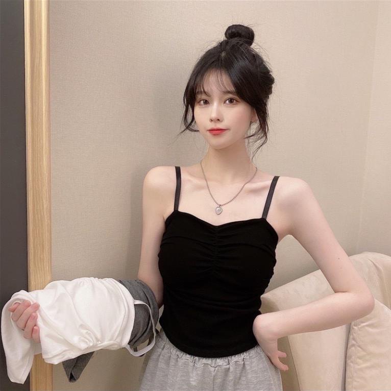 Áo Bra Nữ 2 Dây Cotton Kiểu Nhún, Phong Cách Trẻ Trung Mẫu Mới N20-