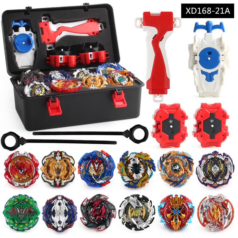 Set 12 con quay đồ chơi Beyblade B122 b125 b127 thú vị kèm hộp đựng dành cho bé